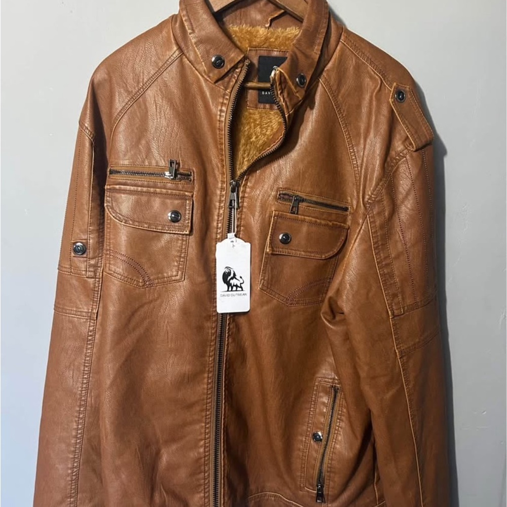 2 Men's Leather Jacket black and brown